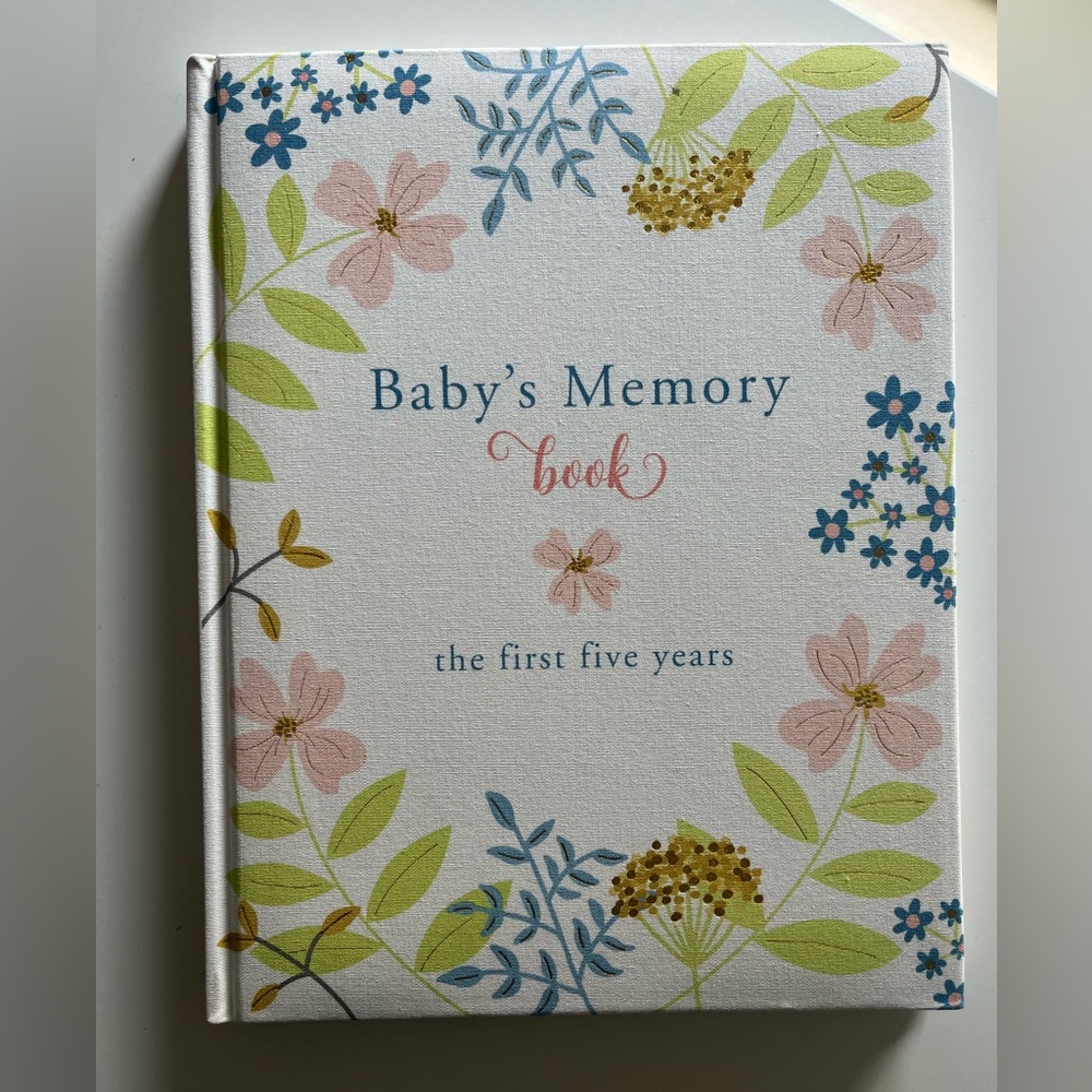 Baby's Memory Book with Floral Design
